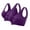 Purple#1, variant on Viikei Comfortable Breathable Sports Bra for Hiking,2PC Woman's Solid Color Gathered Together Large Size Daily Bra Underwear No Rims Watermelon Red XXL