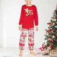 thumbnail image 1 of Pantalones De Camisa De Otoño Conjunto de pijama familiar de 2 piezas, vestido informal con estampado de dibujos animados para padres e hijos, traje diario Cgtredaw Niño Rojo 6-7T para Niño, 1 of 7