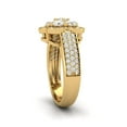 thumbnail image 3 of 2.14CT EF/VSS1 Round Cut 925 Sterling Silver Gold Vermeil Halo Moissanite Elegant Women Rings, 3 of 7