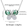thumbnail image 6 of Ydou Butterfly Necklace for Women,925 Sterling Silver May Birthstone Emerald Green Necklace Christmas Birthday Mother's Day Gift for Mom Wife, 6 of 10