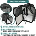 thumbnail image 4 of PetAmi Pet Backpack Carrier for Dog Cat, Expandable Cat Carrier Backpack for Travel Hiking, Airline Approved Cat Backpacks For Small Medium Dog Puppy Large Cat, Extended Dog Cat Carrier, Charcoal, 4 of 7
