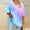 Shirt-Sky Blue, variant on Gamivast Women's Tops Plus Size 3/4 Sleeve Tie-Dye Tunic Shirt Oversized V Neck Drop Shoulder Casual Loose Blouse Gradient Holiday Outfits 2026