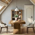 thumbnail image 2 of Demi Bonn 31" Modern Square Dining Table for 4 People, Wood Farmhouse Kitchen Dinner Table for Dining Room, Living Room Furniture, Brown, 2 of 7