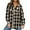 Black Khaki, variant on Plaid Shirt for Women Oversized Flannel Long Sleeve Shirts Casual Button Down Blouse Tops with Pockets