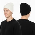 thumbnail image 3 of 2 PCS Unisex Beanie Hats for Men Women Winter Knit Beanies Soft Slouchy Warm Cuffed Beanie Hat, 3 of 5