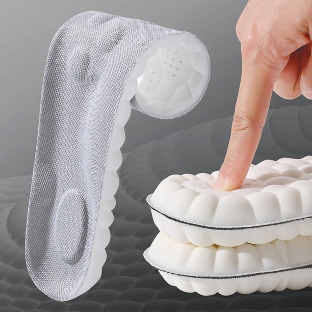 Plantillas deportivas de látex, almohadillas suaves para zapatos de alta elasticidad, desodorante ortopédico transpirable, cojín de absorción de impacto, plantilla de soporte para arco
