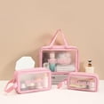 thumbnail image 4 of Bolsa de aseo transparente, 3 piezas, bolsa de cosméticos de maquillaje, bolsa de lavado de viaje transparente para mujeres y niñas, 4 of 6