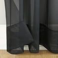thumbnail image 2 of Mainstays Marjorie Sheer Voile Rod Pocket Single Curtain Panel, 1 Panel, Black, 59"W x 63"L, 2 of 7