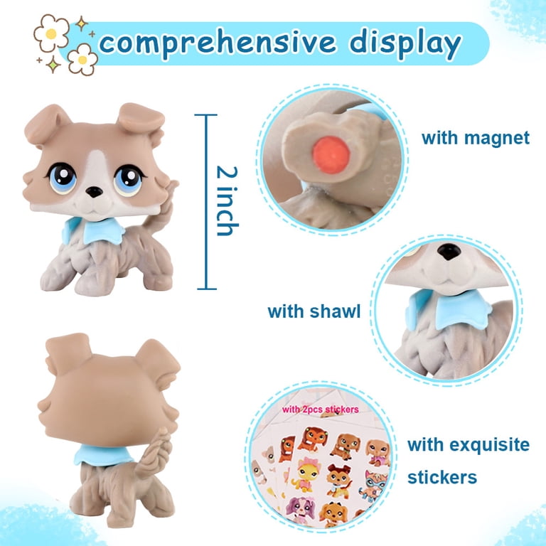 Mini Pet Shop lps Toys,Cute Collie #67,with Accessories,Bobble