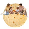 thumbnail image 5 of XINGAG Novelty Tortilla Wrap Shaped Blanket, Funny Realistic Food Warm Throw Blanket, Soft Cozy Blanket for Sofa Bed, Unique Gift for Family Friends, 5 of 6