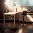 thumbnail image 3 of Silla de Bar para Barra de Cocina con Respaldo y Reposapies de Altura Ajustable - Banco Giratorio para Bar con Asiento Acolchado Diseño Elegante Negro, 3 of 10