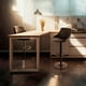 thumbnail image 3 of Sillas de Bar para Barra de Cocina con Respaldo y Reposapies de Altura Ajustable Bancos para Bar con Asiento Acolchado Diseño Elegante Set de 4 Piezas Full Black, 3 of 5