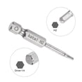 thumbnail image 4 of Unique Bargains H2 Magnetic Hex Screwdriver Bit 1/4' Hex Shank 2' Length Screw Driver, 5 Pack, 4 of 5