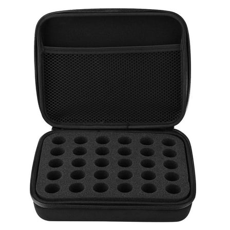 Essential Oil Carrying Case Hard Shell Case,Oils Organiser Shockproof Holder Protective Bag with 60 Slots for Bottles 5ml,15ml Hard Shell Travel Aromatherapy[Black]