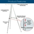 thumbnail image 4 of Aluminum Flip-Chart Presentation Easel: w/ Telescoping Legs, 70" (Silver, 4 Pack), 4 of 5