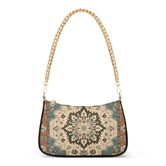 Mandala Pattern RetroWomen Small Shoulder Bag Crossbody Tote Hobo Bags Purse Clutch Handbags with Chain Strap for Women