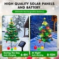 thumbnail image 4 of Qoosea 2 Pack Christmas Decorations Outdoor, 31 inch Solar Christmas Tree Lights Outside Decorations, Solar Lights Waterproof with 3 Box for Garden Pathway Cemetery Decor, 4 of 11