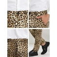 thumbnail image 6 of Unique Bargains Men's Animal Printed Flat Front Zipper Closure Party Prom Dress Pants 28 Leopard Print, 6 of 6