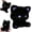 B, variant on SharkTRUE Plush Kitten Toy Soft Sleeping Cat Stuffed Animal with Embroidered Face, Cute Bedroom Decor & Comfort Companion for Kids, BlackWhite