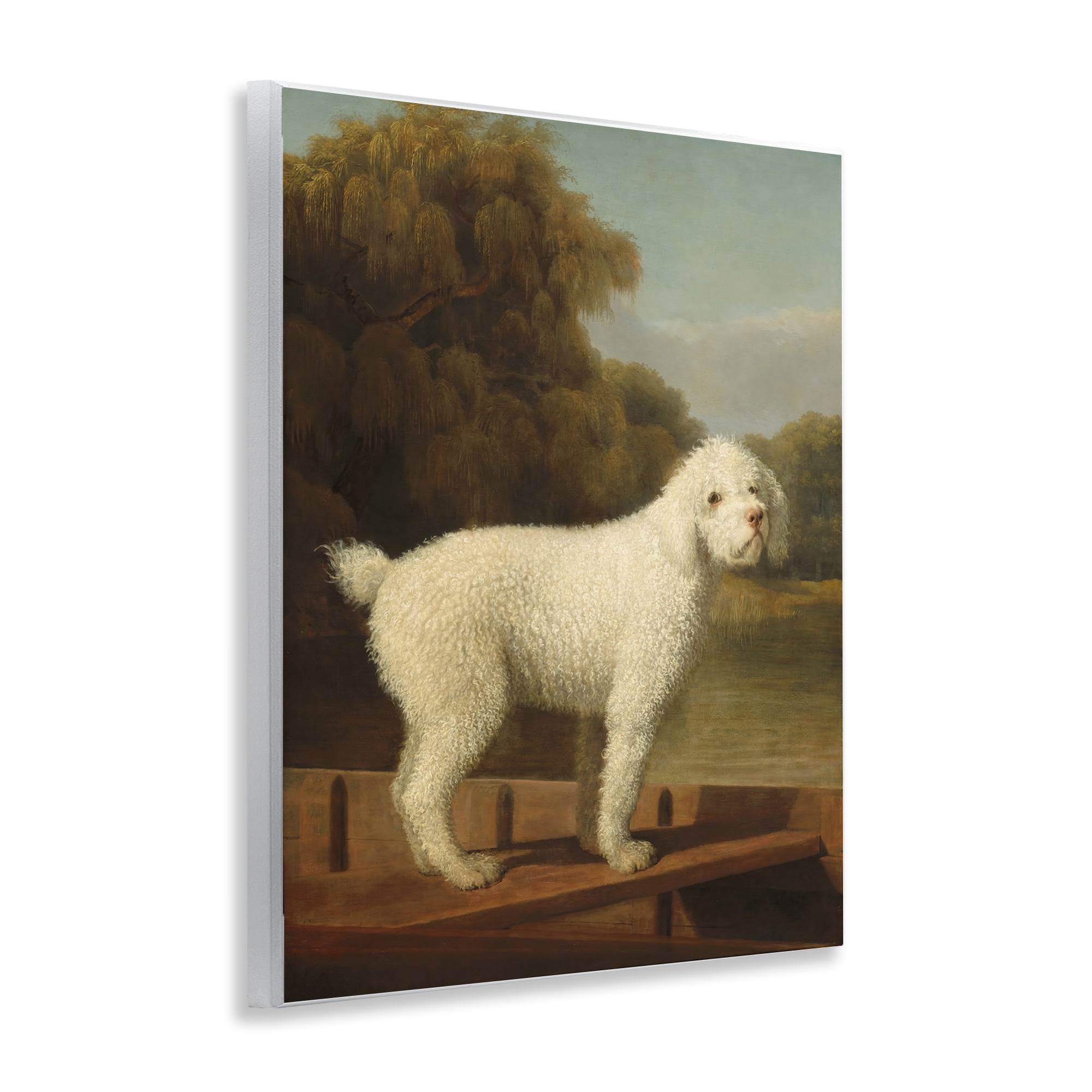 Stupell Industries White Poodle in a Punt Wall Plaque Art, design by Tina LeCour