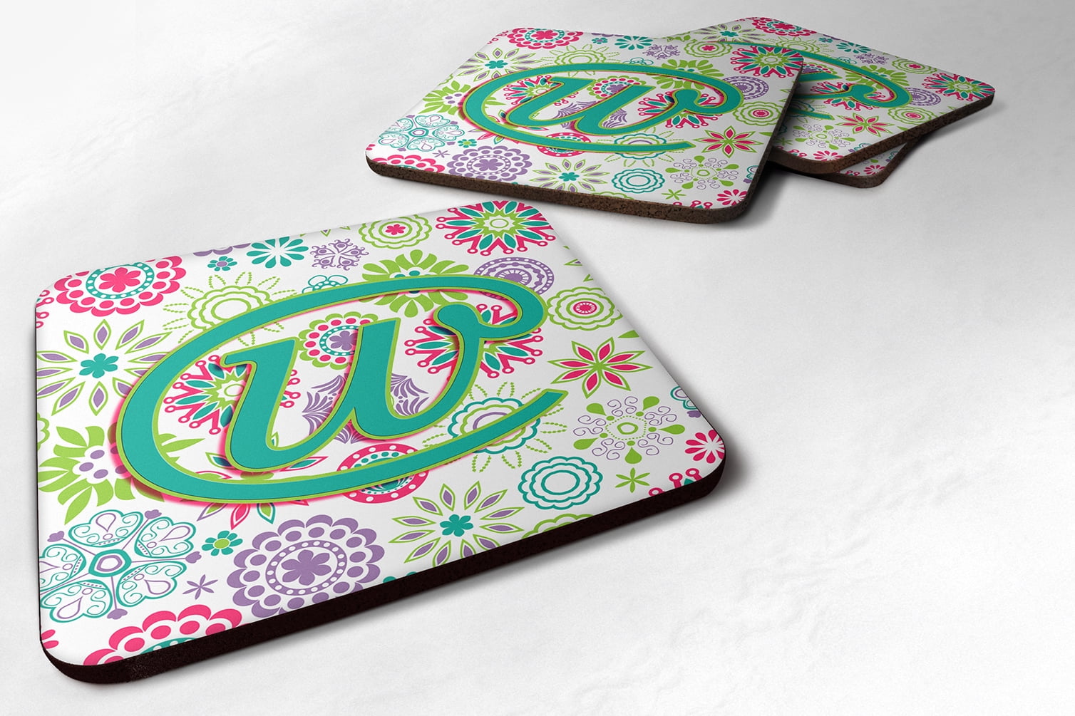 Multicolor 3.5 Set of 4 Caroline's Treasures Letter X Football Green and Gold Foam Coaster Multicolor 3.5 Set of 4 Caroline's Treasures Letter X Football Green and Gold Foam Coaster