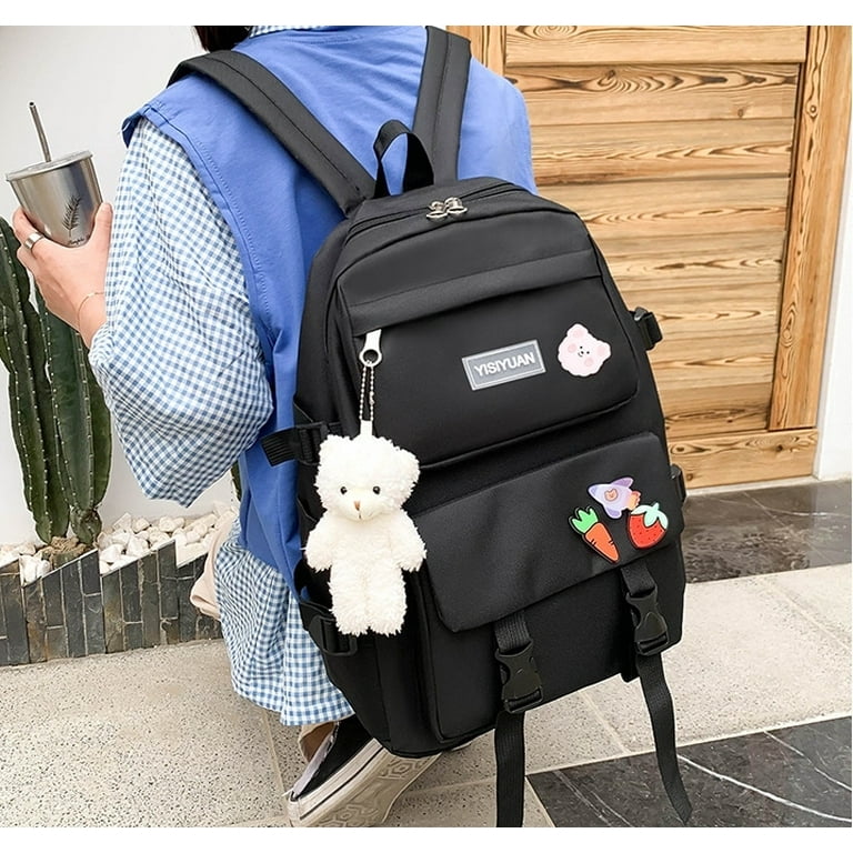 Airplane Student Backpack Set 4PCS School Shoulder Bag Cooler