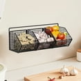 thumbnail image 5 of Ginger Storage Box, Garlic Storage Rack, Wall Mounted Kitchen Organizer Hanging Basket, Waterproof Rustproof Iron Material, Space Saving Black Kitchen Storage Solution, 5 of 7