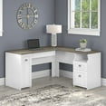thumbnail image 2 of Bush Furniture Fairview 60W L Shaped Desk with Drawers and Storage Cabinet, White/Gray, 2 of 7