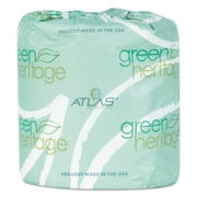 Green Heritage Toilet Tissue, 3 X 4 Sheets, 2ply, 400/roll, 96 Rolls/ct