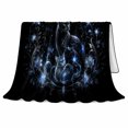 thumbnail image 2 of Mystical Black Cat decorative theme Celestial Art, Mystical Pet Portrait Pattern, Warm Flannel Blanket for Living Room and Bedroom, Cat Lovers Just Because Gift, Pet Lover Home Decor, 2 of 9