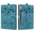 thumbnail image 2 of FJLBDE Case for Lenovo Tab P11 Pro 2nd Gen 11.2 inch 2022 TB-132FU/TB-138FC with Stand, Card Slot, Embossed Cat PU Leather Cover, Green, 2 of 7
