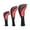 Red, variant on Apooke 3 Pack Golf Club for Head Covers for Woods Long Cover Driver Hybrid Fairway Golf Headcovers Set with Interchangeable No.
