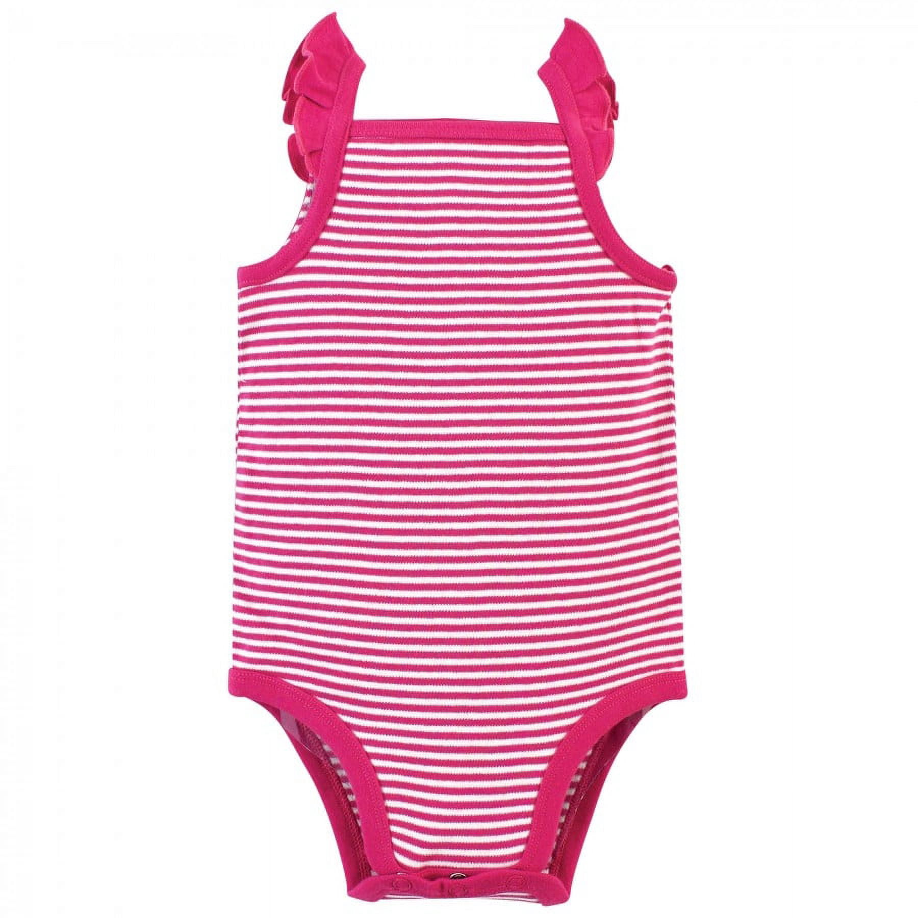 Touched by Nature Baby Girl Organic Cotton Bodysuits 5pk, Bright Butterflies, 12-18 Months