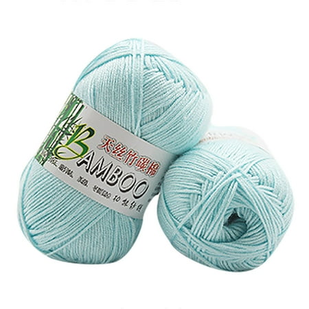 

wofedyo Yarn For Crocheting New 100% Bamboo Cotton Warm Soft Natural Knitting Crochet Knitwear Wool Yarn 50G Crochet Kit For Beginners
