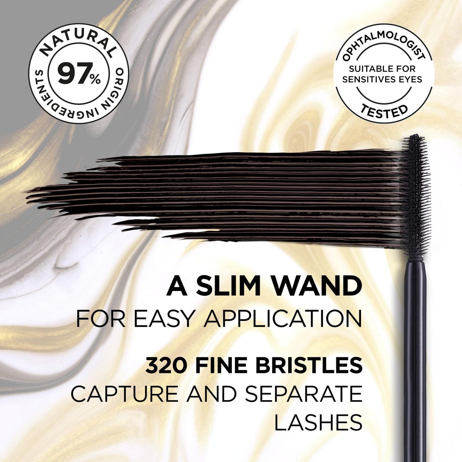 L'Oreal Paris Voluminous Noir Balm Mascara, Volumizing, Caring, Instant Defined Volume, Black, 0.26 fl. oz.