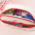 thumbnail image 4 of Bolsa de lápices de gran capacidad con diseño de fresa rosa y blanca, bonito portalápices, bolsa de papelería kawaii, bolsa de cosméticos y maquillaje, 4 of 4