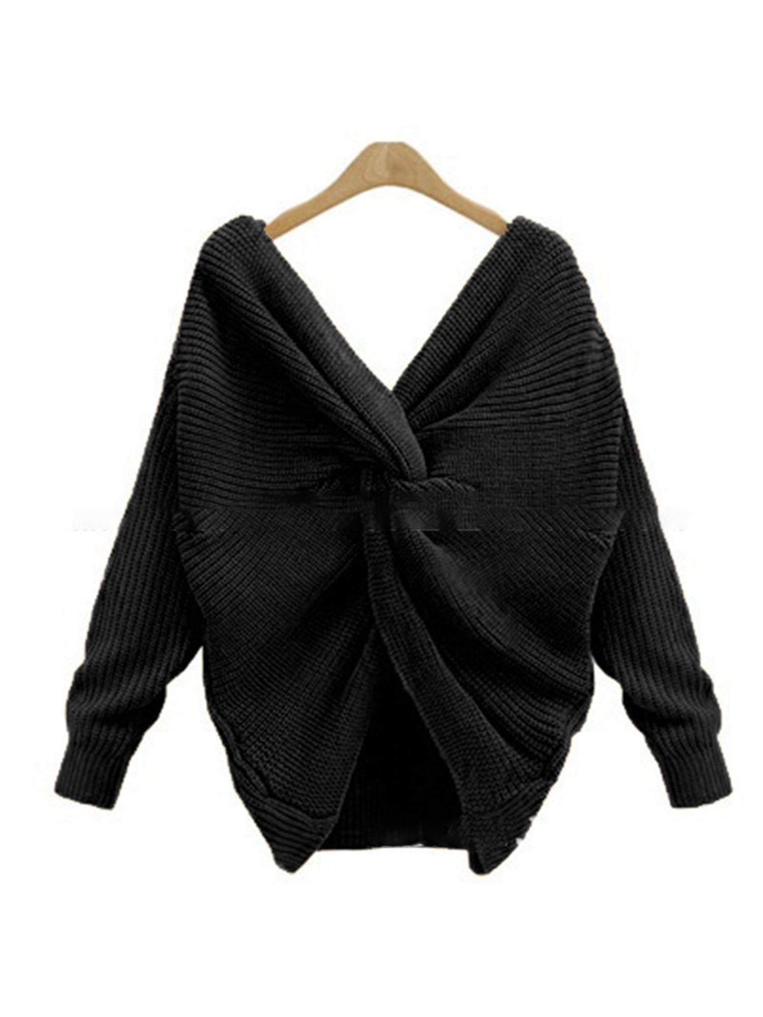 plain black sweater women's