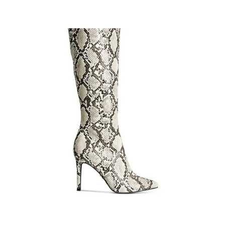 

THALIA SODI Womens Beige Animal Print Pointed Toe Stiletto Zip-Up Dress Boots 7.5