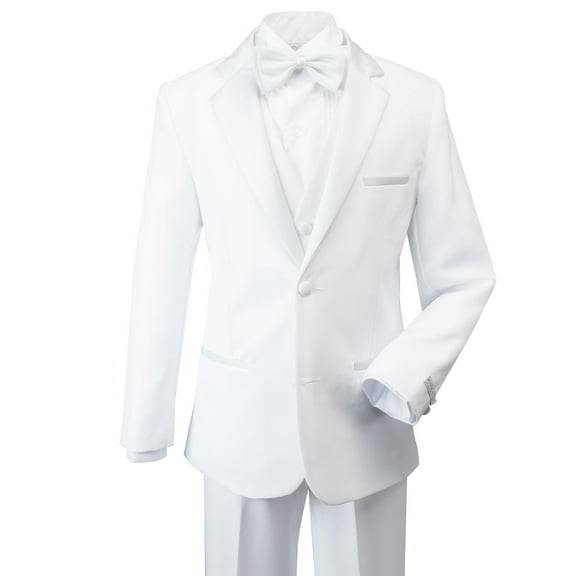 Spring Notion Boys' Modern Fit Tuxedo Set White