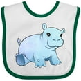 thumbnail image 3 of Inktastic Cute Baby Hippo Boys or Girls Baby Bib, 3 of 4