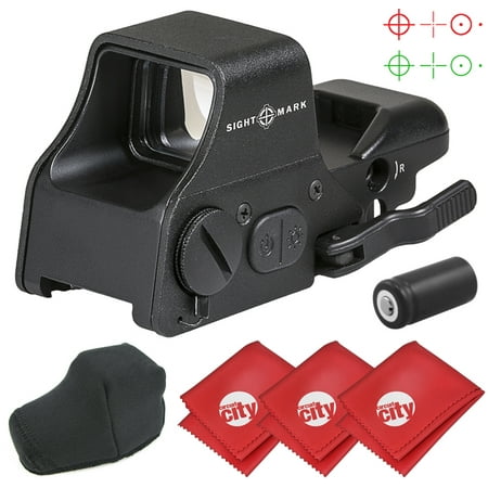 Sightmark Ultra Shot Plus Reflex Red/Green Dot Rifle Sight with 3 Microfiber Cleaning Cloths (Best Rifle Reflex Sight)