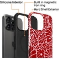 thumbnail image 2 of Magnetic Case for iPhone 16 Pro Max, Compatible with MagSafe Hybrid Heavy Duty 2 in 1 Full Body Rugged Shockproof Protection Glossy Case Chili Flower Red Fashion, 2 of 7