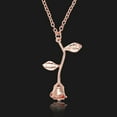 thumbnail image 3 of 3Pcs harmtty Women Fashion Rose Leaf Pendant Alloy Long Chain Necklace Party Jewelry Gift, 3 of 8
