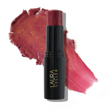 LAURA GELLER NEW YORK Italian Marble Blush Makeup Stick | Cream Finish Marbleized Blush for Cheeks, D`oro Berry