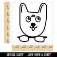 thumbnail image 2 of Cute Puppy Dog Doodle Face and Paws Self-Inking Rubber Stamp Ink Stamper - Blue Ink - Large 1-1/2 Inch, 2 of 7