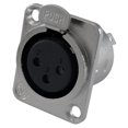 thumbnail image 3 of XLR Female Jack 3 Pin - Panel Mount Jacks D Series Size XLR-F - 4 PACK, 3 of 3