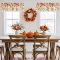 thumbnail image 5 of Fall Leaf Valances for Windows, 42 x 18in, Autumn Flowers Orange Botanical Thanksgiving Retro Rod Pocket Kitchen Valance Curtain Light Filtering Window Treatments for Living Room Bedroom, 1 Panel, 5 of 7