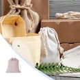 thumbnail image 3 of Injueey Bolsa de almacenamiento de lino y algodón, artículos diversos de Color sólido reutilizables, ropa interior, bolsa con cordón para el hogar, Almacenamiento y organización del hogar 10x12cm Injueey HA075589-02, 3 of 6