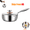 7.09in, variant on Titanium Hammered Pan with Lid, Multifunctional Ultra-Durable Scratch-Resistant Non Stick, Whole Body Tri-Ply Stainless Steel Induction Cooking Small Saucepan With Lid, with Ergonomic Handle