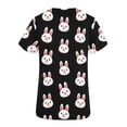 thumbnail image 4 of RKSTN Womens Scrub Tops Short Sleeve V-neck Plus Size Tops Bunny Easter Print Comfortable Soft Working Uniform Tops with Pockets, 4 of 4